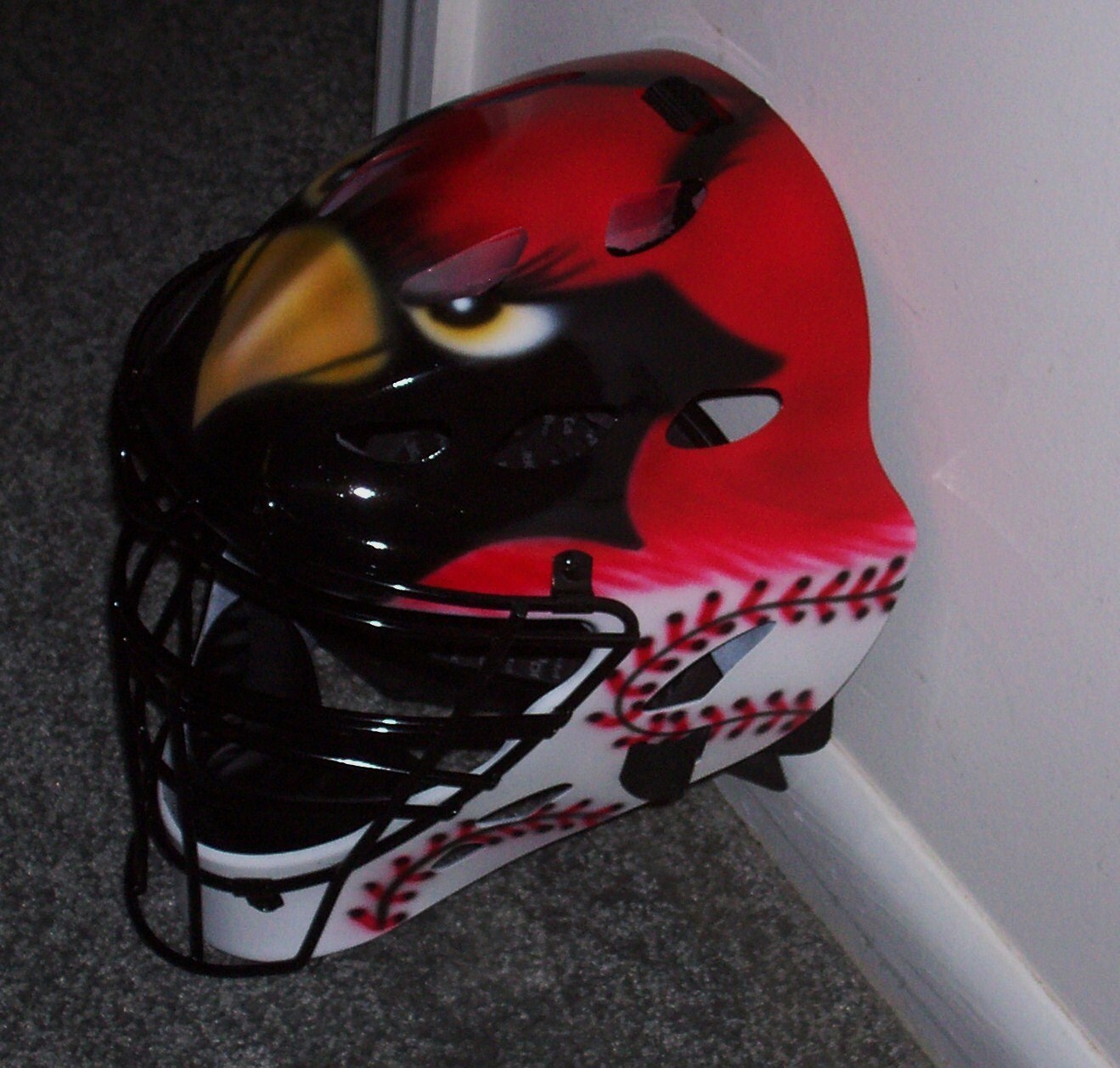 Cardinal Catchers Helmet Airbrushed Rawlings ADULT and YOUTH Etsy