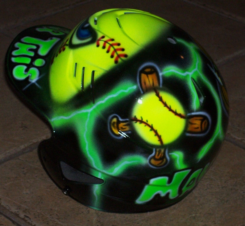 Softball Batting Helmet Fear This Airbrushed Fastpitch New Etsy