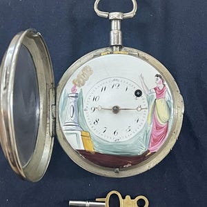 Antique French Verge Fusee Pocket Watch w/ Wind Key Early 1800s - STUNNING!