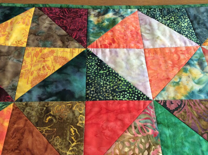25 x 16 12 multicolored batik table topper
