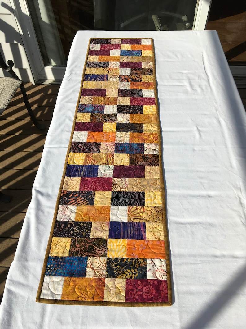 47 12\u201d x 12 12\u201d autumn multicolor table runner