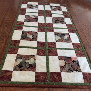 34" x 18" autumn leaves table runner