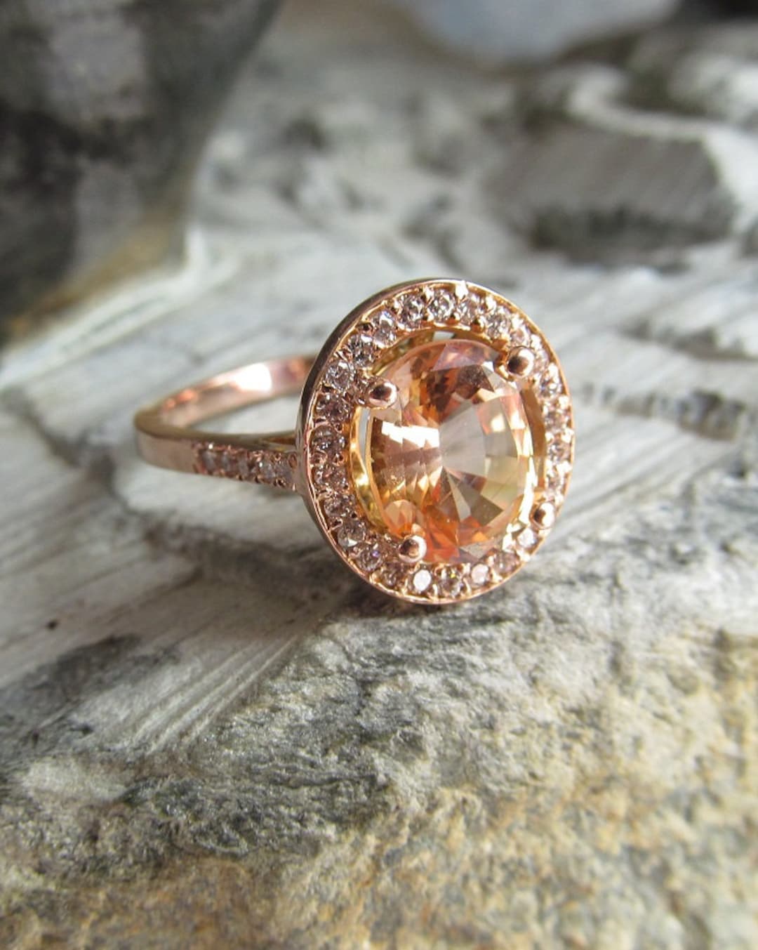 Champagne peach sapphire deals