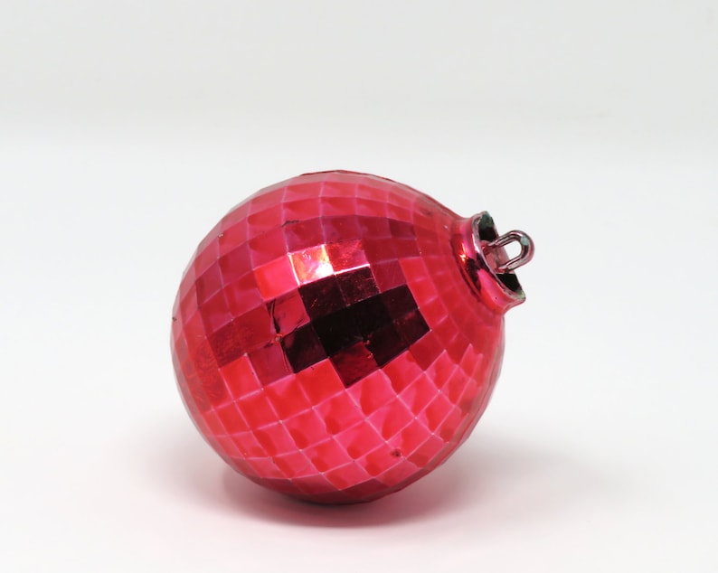 Vintage 1960s Plastic Metallic Red Faceted Disco Ball Etsy