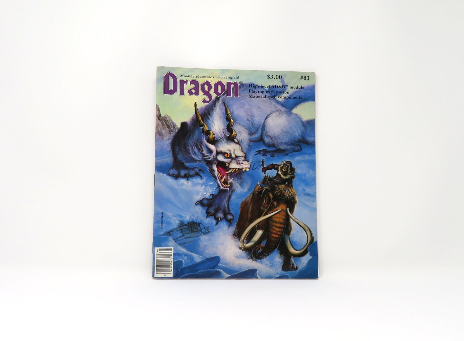 Vintage 1984 Dragon Magazine 81 TSR Role Playing Games pic