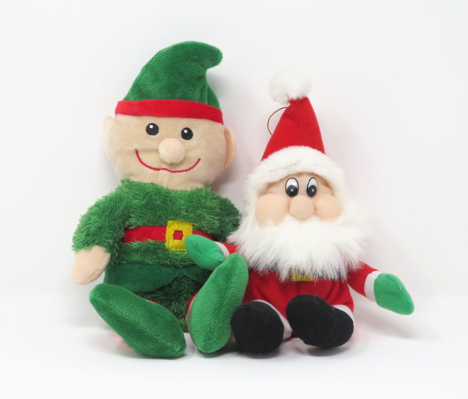 Vintage 1990s to Early 2000s Christmas Plushes - Miniature Santa