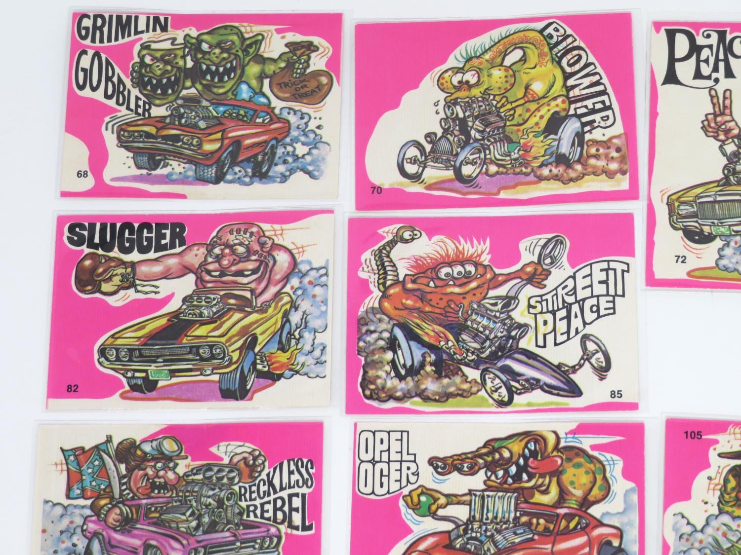 Odd Rods Banzai Vintage 1970s Donruss Fantastic Odd Rods Series 1 Stickers Non-sports ...
