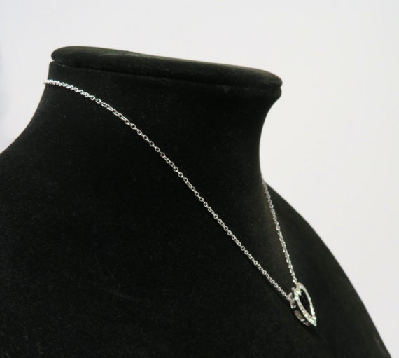 Vintage 1980s 14 Inch Silver Tone Chain Necklace … - image 2