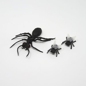 Vintage 1980s Creepy Crawlies Rubber Ant and Plastic Flies - Gross - Fun - Gag Gift- Practical Jokes - Collectible - Halloween Decor - LOOK!