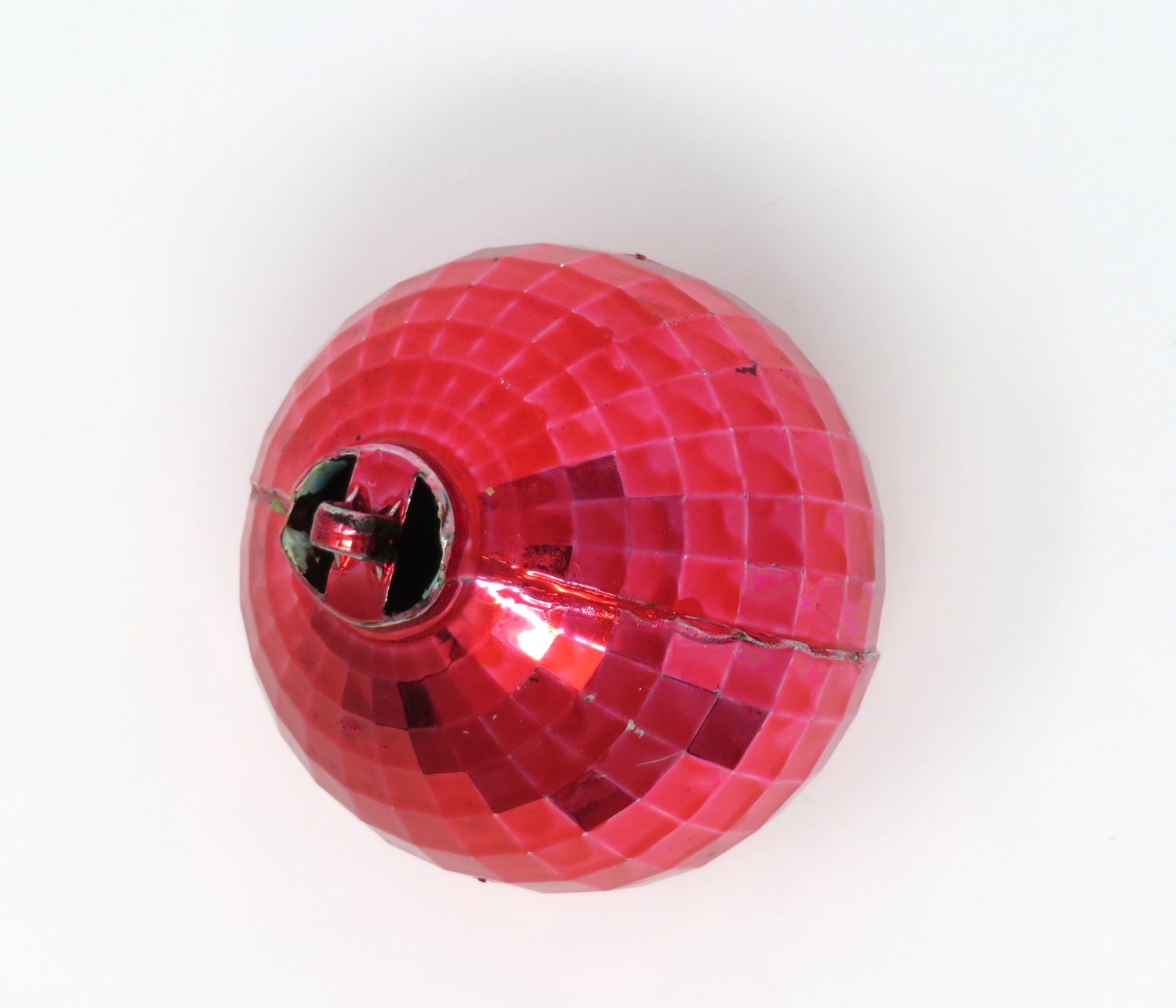 Mid Century Group of 7 Plastic Ornaments Disco Ball, Bells, Stripe, - Ruby  Lane