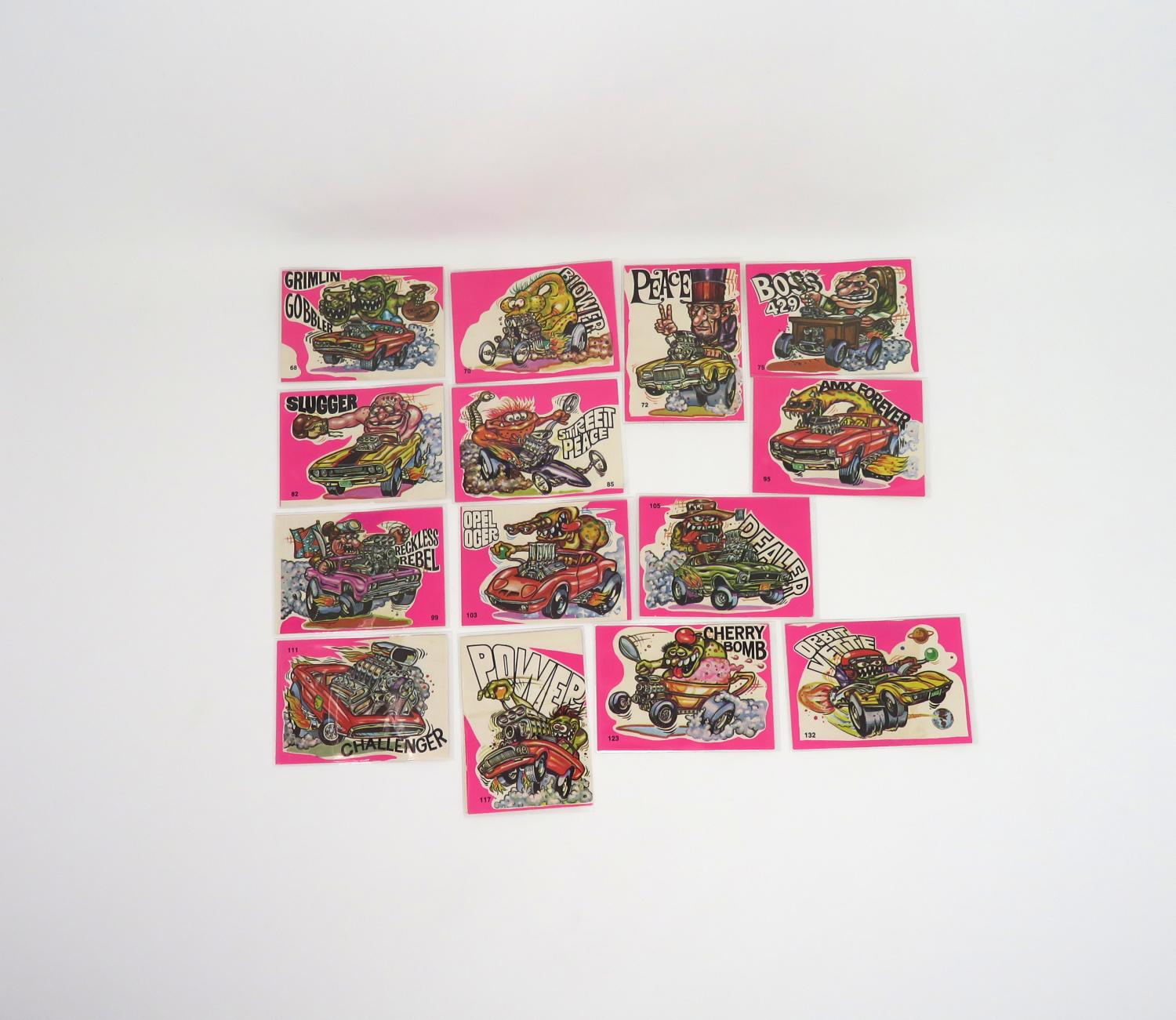Vintage 1970s Donruss Fantastic Odd Rods Series 1 Stickers Non