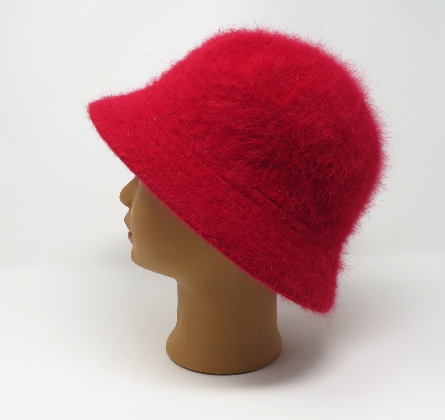 VINTAGE GREVI FIRENZE RABBIT FUR BUCKET HAT Grevi Firenze Designer Unisex Bucket Hat Vintage Thrifted  main image 4