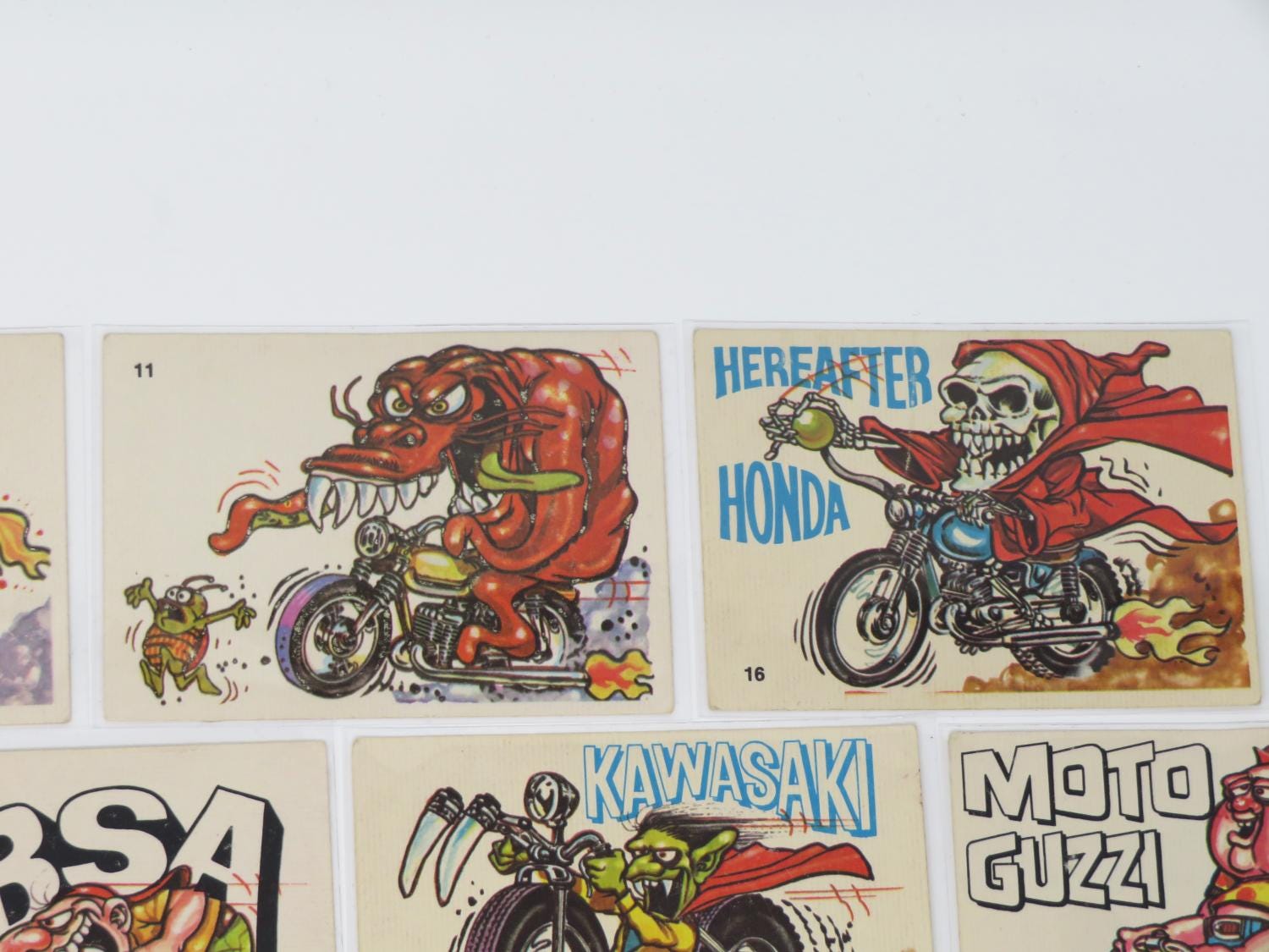Vintage 1970s Donruss Odd Rods Silly Cycles Stickers | Monsters on
