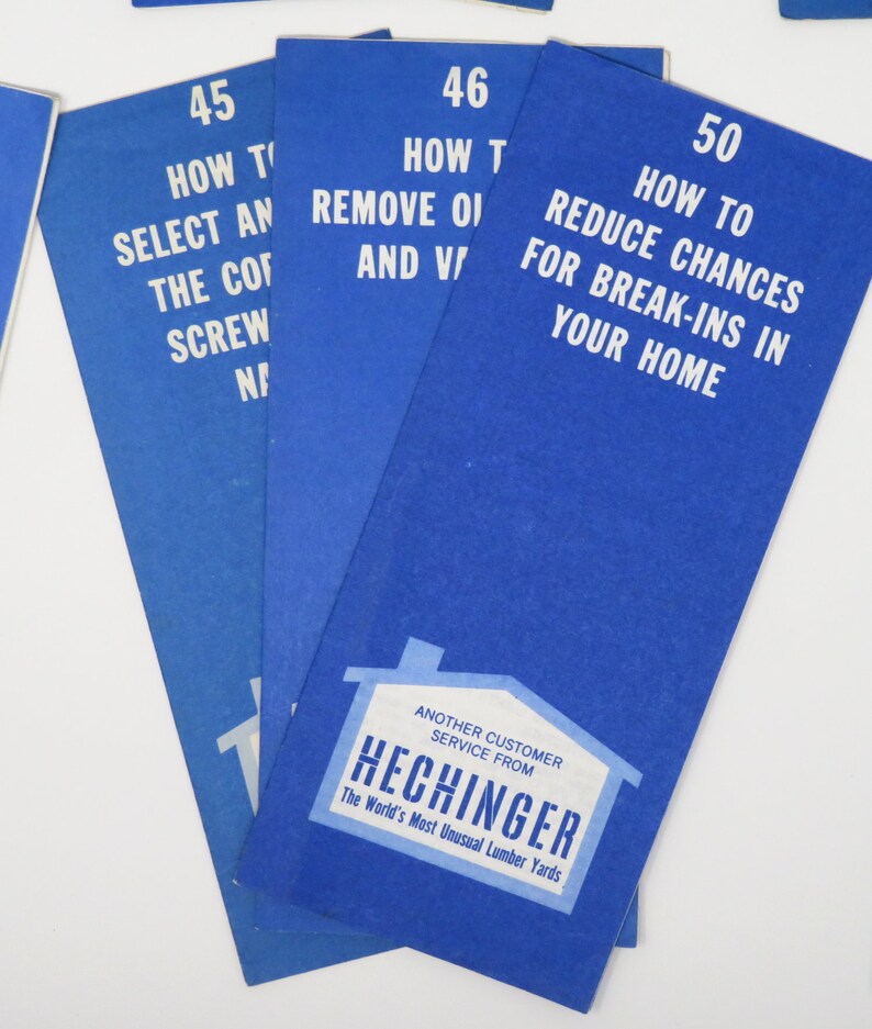 Vintage 1970s Hechinger Lumber How to Mini Home Improvement Guides ...