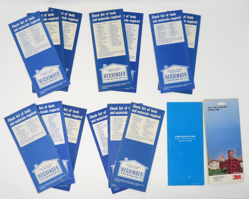 Vintage 1970s Hechinger Lumber How to Mini Home Improvement Guides ...