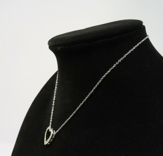 Vintage 1980s 14 Inch Silver Tone Chain Necklace … - image 3