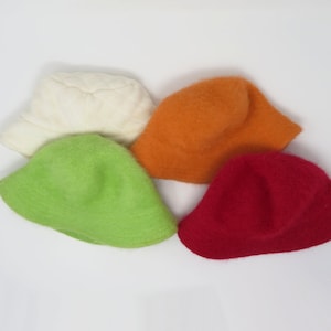 Vintage Late 1990s to Early 2000s Fuzzy Bucket Hat for Women - Winter Warm Plush Fisherman Cap for Outdoors - Cute - Fun - Choose Your Color