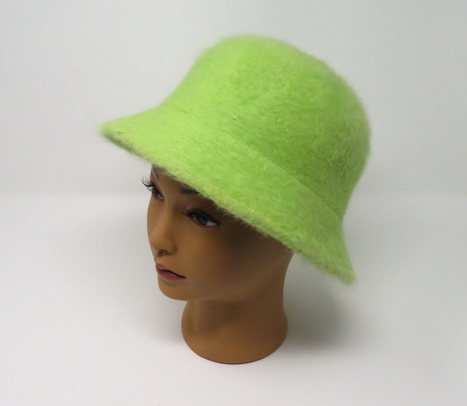 Vintage Late 1990s to Early 2000s Fuzzy Bucket Hat for Women