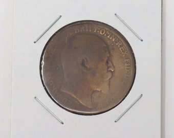 Antique 1910 British One Penny 1/12 Shilling Great Gift for Coin Collectors and Numismatists Circulated Money United Kingdom