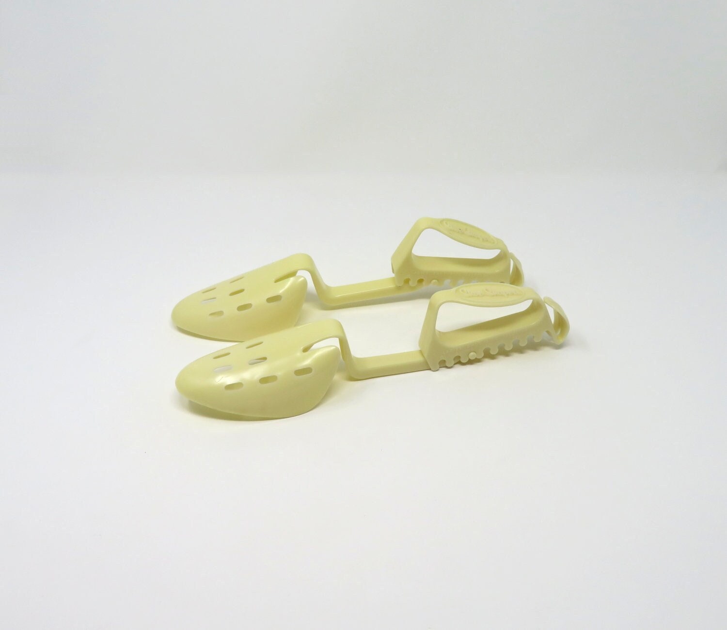 Vintage 1970s Adjustable Shoe Trees - Helmac Plastic Shoe Shapers