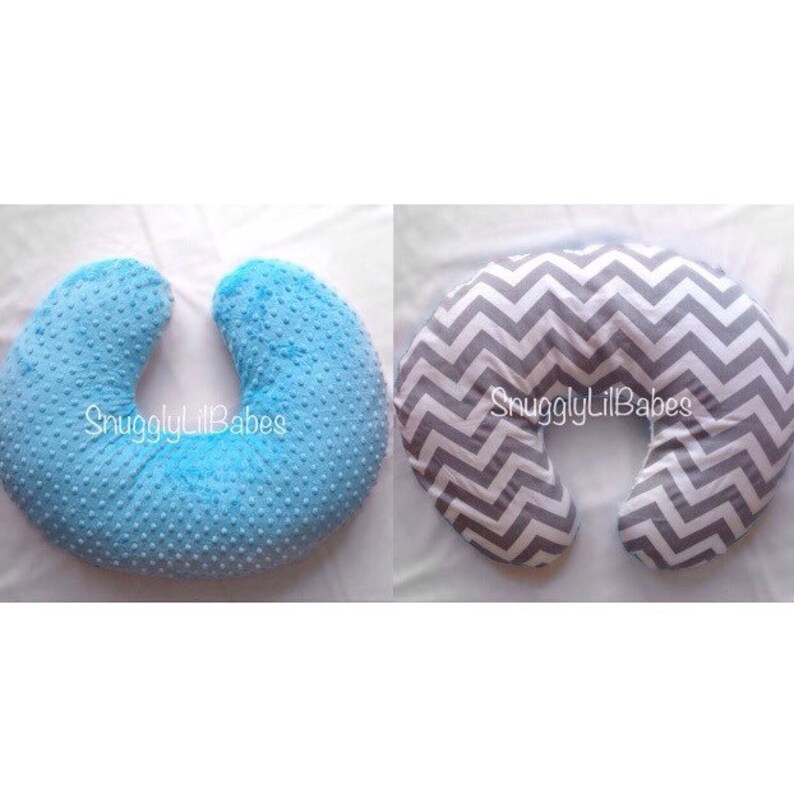 turquoise minky dot baby blanket Grey chevron