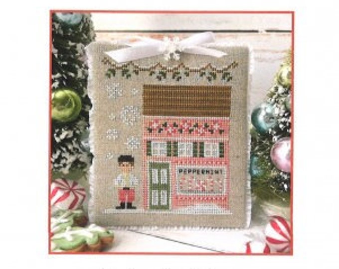 Russian Peppermint Shop Counted Cross Stitch Pattern Christmas Nutcracker Village by Country Cottage Needleworks Pattern #4 of 11