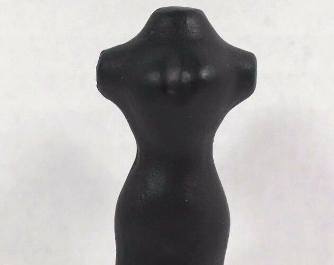 Vintage Black Cast Metal Mannequin Dress Form Dollhouse Miniature 1:12 New!