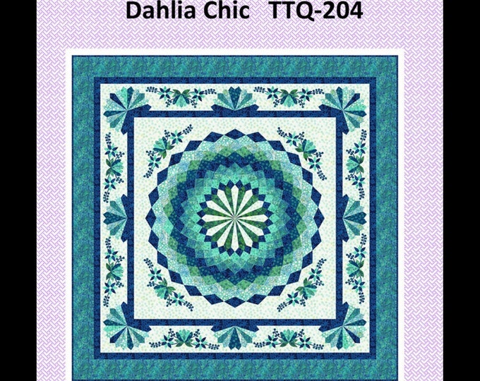 Dahlia Chic Foundation Paper Piecing Quilt by Laureen Smith Tourmaline Thyme Quilts