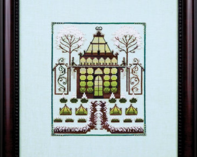 Crystal Trellis Winter Greenhouses Counted Cross Stitch Chart Pattern by Mirabilia Designs, Nora Corbett NC304