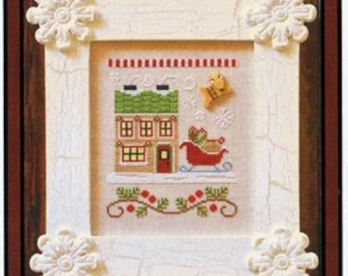Santa Sleighworks Counted Cross Stitch Pattern Santa's Village by Country Cottage Needleworks, Christmas