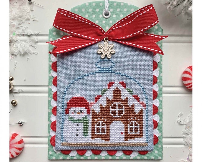 Christmas in the Kitchen Gingerbread House Cross Stitch Pattern by Misty Pursel Luminous Fiber Arts Holiday, Snowman