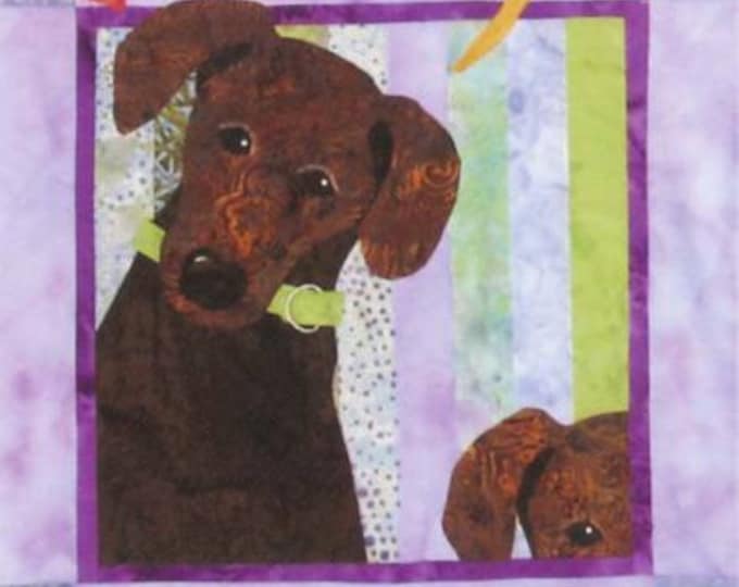 Muchas Poochas Dobermans Dog Pattern #3 by Java House Quilts Karen Brow-Meier