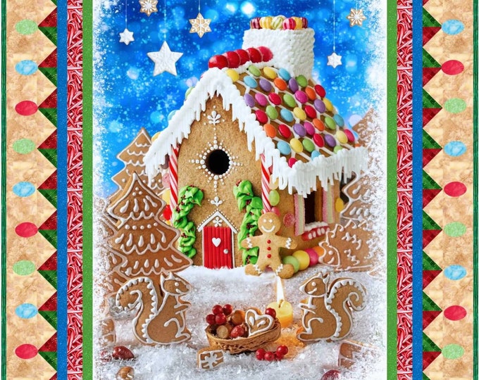 Magical Moments Gingerbread Pieced Quilt Pattern by The Gourmet Quilter 46" x 54"