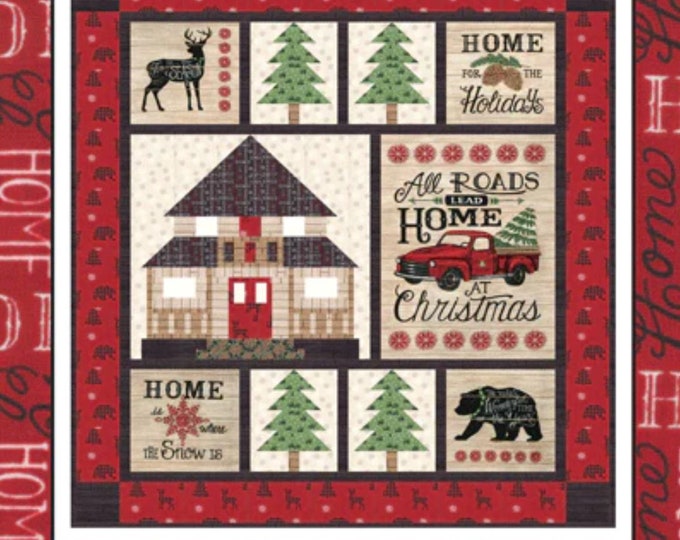 Home for Christmas Quilt Pattern by Coach House Designs 49" x 54"