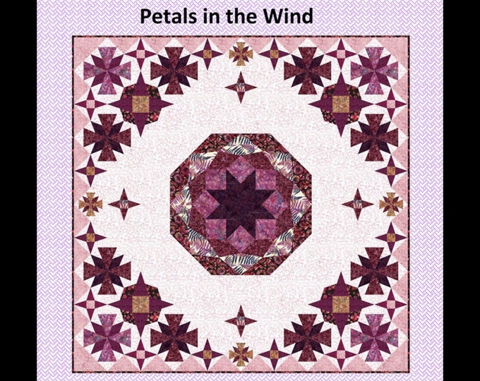 Petals in the Wind Foundation Paper Piecing Quilt by Laureen Smith Tourmaline Thyme Quilts