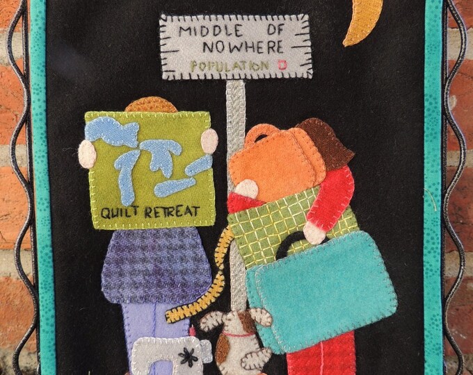 Through Thick & Thin May Applique Pattern by Pastime Pieces Are We There Yet? Crows Sewing Quilting Wool
