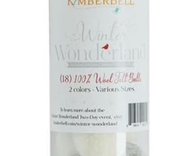 Kimberbell 100% Wool Felt Balls in 2 Colors, Winter Wonderland KDKB1215