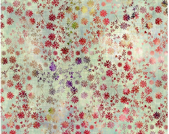 Haven Wildflower Red Digital Quilting Fabric by Jason Yenter for In the Beginning Fabrics 6HVN-1, By the Yard