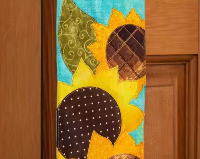 A-Door-naments August Sunflowers Pattern by Shabby Fabrics Size 5" x 14 1/4" Quilting & Sewing Pattern