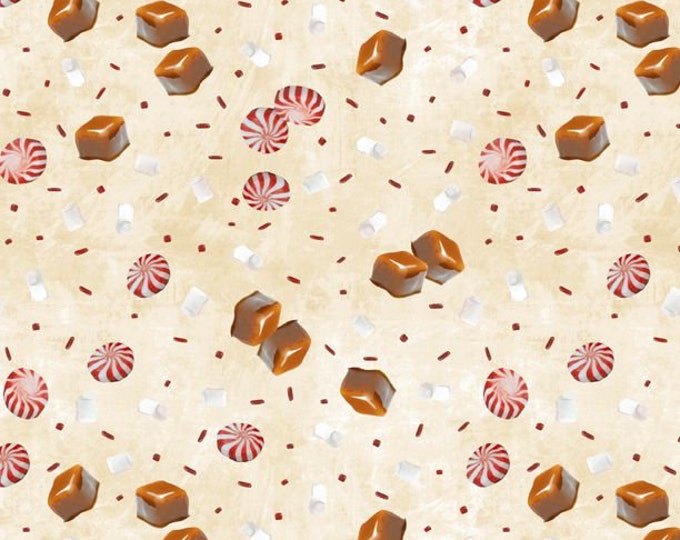 Time for Hot Cocoa Candy Toss Fabric by Conrad Knutsen for Wilmington Prints # 30525-223