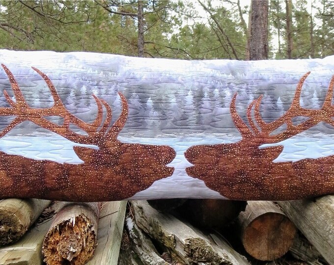 Close Encounters Elk Bench Pillow & Table Runner Pattern by JoAnn Hoffman 16" x 38"