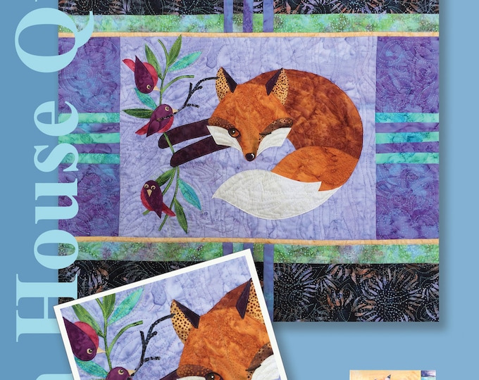 Jesting Instincts Fox Pieced and Applique Quilt Pattern by Java House Quilts Size 24" x 24" Quilting Pattern