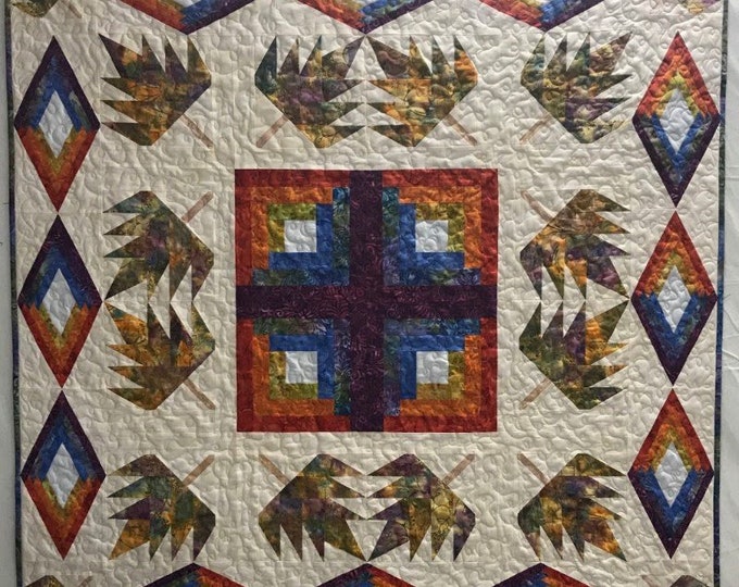 Equinox Foundation Paper Piecing Quilt by David Gilleland Vector Quilts Finished Size 48" x 48"