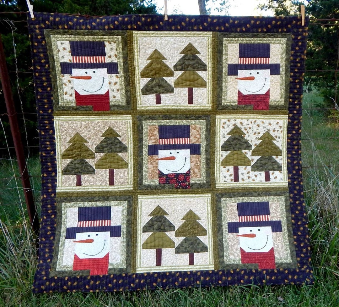 Winter Pines Quilt Sewing Pattern by the Prairie Grove Etsy