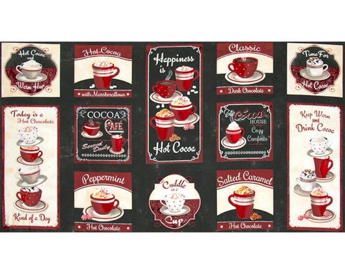 Time for Hot Cocoa Fabric Panel by Conrad Knutsen for Wilmington Prints # 30521-932