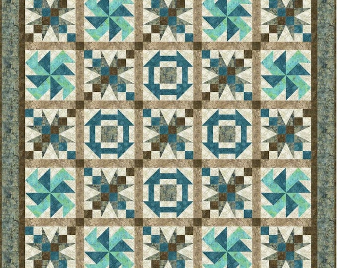 Corner to Corner Pieced Quilt Pattern by Bound To Be Quilting 79" x 79"
