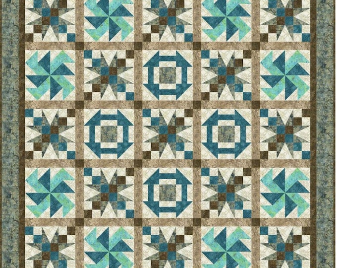 Corner to Corner Pieced Quilt Pattern by Bound To Be Quilting 79" x 79"