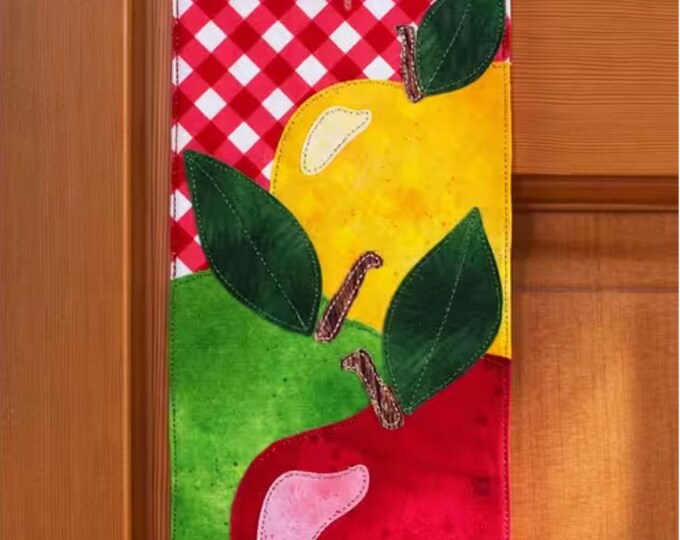 A-Door-naments September Apples Pattern by Shabby Fabrics Size 5" x 14 1/4" Quilting & Sewing Pattern