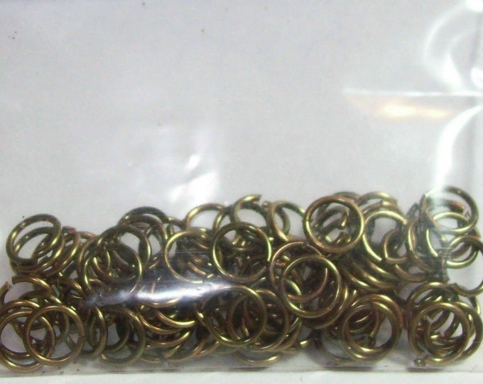 100 Beautiful GUNMETAL/BROWN Saw Cut Jump Rings, 4mm ID, 20 Gauge, Silver Plated on Copper Chain Maille Colored Jump Rings