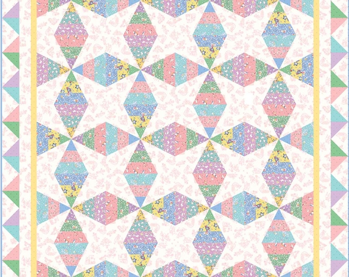 Cute as a Button Pieced Quilt Pattern by The Whimsical Workshop Heidi Pridemore 60" x 72"